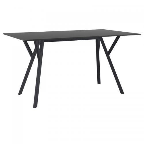 MAX ΤΡΑΠΕΖΙ 140X80Χ74εκ. BLACK LAMINATE 12mm