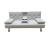 REST WHITE PU ΚΑΝΑΠΕΣ-ΚΡΕΒΑΤΙ 168X88X79εκ.