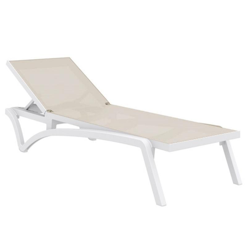 PACIFIC ΞΑΠΛΩΣΤΡΑ WHITE/TAUPE ΠΟΛ/ΝΙΟΥ 193X68X35εκ. PACIFIC ΞΑΠΛΩΣΤΡΑ WHITE/TAUPE ΠΟΛ/ΝΙΟΥ 193X68X35εκ.