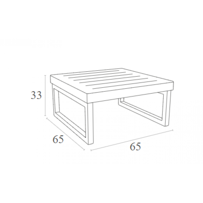 MYKONOS ΤΡΑΠΕΖΙ WHITE 65X65X33εκ. ΠΟΛ/ΝΙΟΥ MYKONOS ΤΡΑΠΕΖΙ WHITE 65X65X33εκ. ΠΟΛ/ΝΙΟΥ