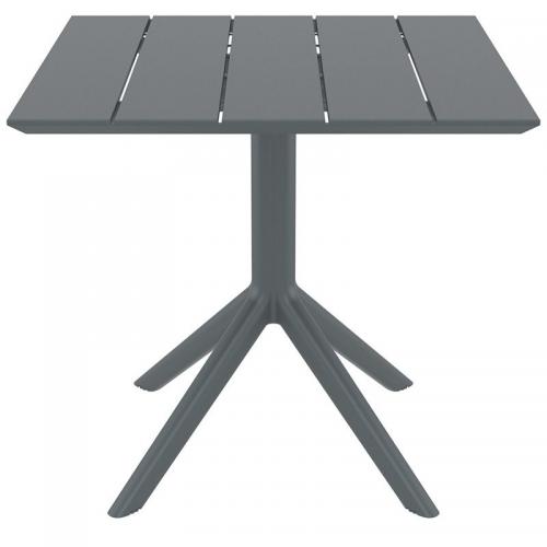 PARIS DARK GREY 80X80X74εκ. ΤΡΑΠΕΖΙ ΠΟΛ/ΝΙΟΥ