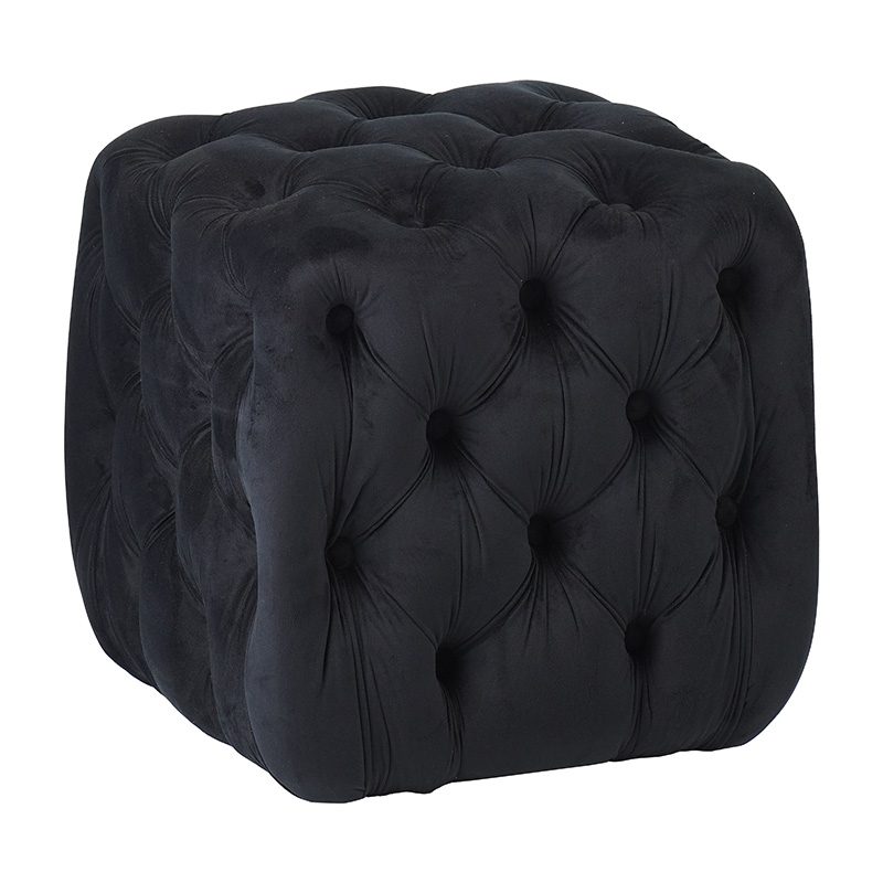 ASTRA ΣΚΑΜΠΟ BLACK VELVET ΥΦΑΣΜΑ 45X45Χ45εκ. ASTRA ΣΚΑΜΠΟ BLACK VELVET ΥΦΑΣΜΑ 45X45Χ45εκ.