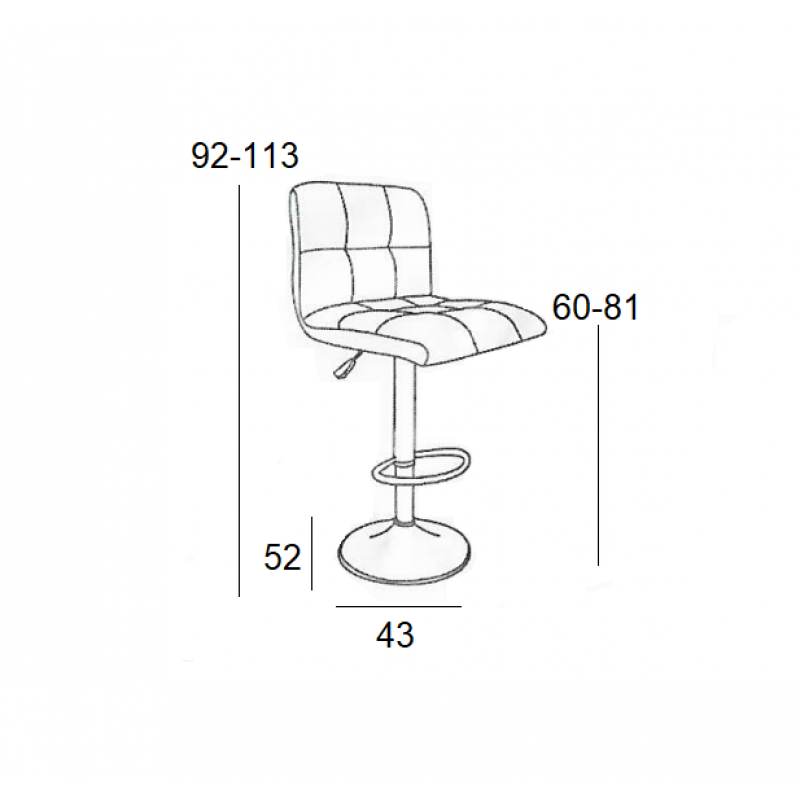 Σκαμπό Μπάρ 2τμχ Bar40 Cream Pu 43x52x113εκ. Σκαμπό Μπάρ 2τμχ Bar40 Cream Pu 43x52x113εκ.