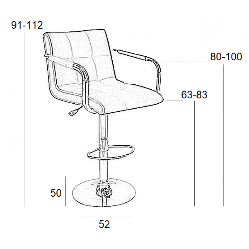 Σκαμπό Μπάρ 2τμχ Bar54 Κρέμ Pu 52x50x112εκ. Σκαμπό Μπάρ 2τμχ Bar54 Κρέμ Pu 52x50x112εκ.
