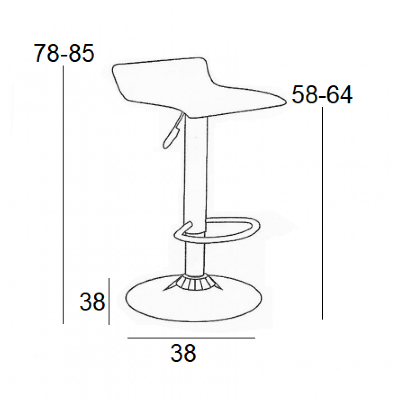 BAR3 ΜΑΥΡΟ PVC(Σ2)ΣΚΑΜΠΟ ΜΕ ΑΜΟΡΤΙΣΕΡ