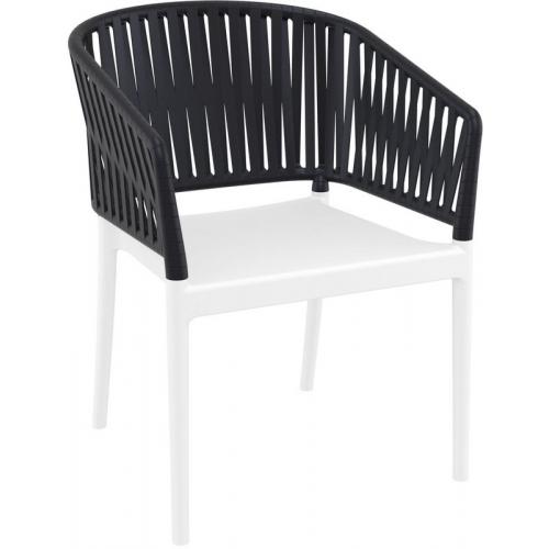 PORTOFINO WHITE/BLACK ΠΟΛΥΘΡΟΝΑ ΠΟΛ/ΝΙΟΥ 58X58X80εκ.