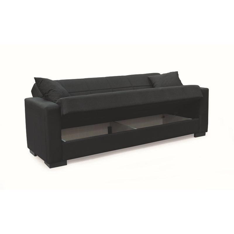 ROVER BLACK ΥΦΑΣΜΑ 3ΘΕΣΙΟΣ ΚΑΝΑΠΕΣ/ΚΡΕΒΑΤΙ ΜΕ ΑΠΟΘ.ΧΩΡΟ 210X80X75εκ.