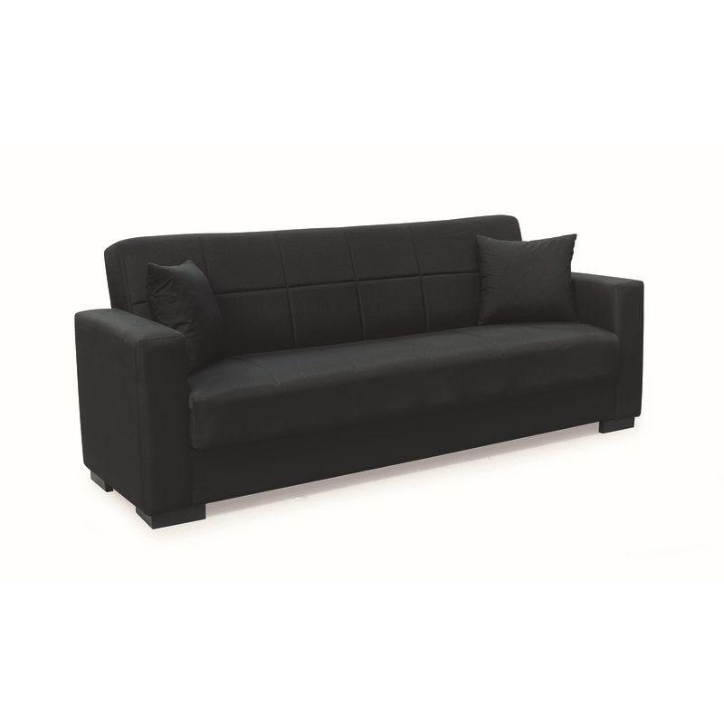 ROVER BLACK ΥΦΑΣΜΑ 3ΘΕΣΙΟΣ ΚΑΝΑΠΕΣ/ΚΡΕΒΑΤΙ ΜΕ ΑΠΟΘ.ΧΩΡΟ 210X80X75εκ.