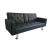REST/ARMS BLACK PU ΚΑΝΑΠΕΣ-ΚΡΕΒΑΤΙ 188X88X79εκ.