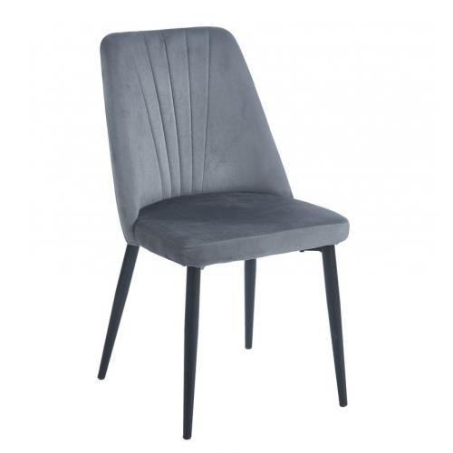 OLIVIA GREY VELVET ΥΦΑΣΜΑ ΚΑΡΕΚΛΑ ΜΕΤΑΛΛΙΚΗ 46(59)X58X85εκ.