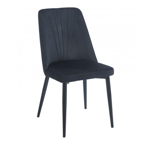 OLIVIA BLACK VELVET ΥΦΑΣΜΑ ΚΑΡΕΚΛΑ ΜΕΤΑΛΛΙΚΗ 46(59)X58X85εκ.