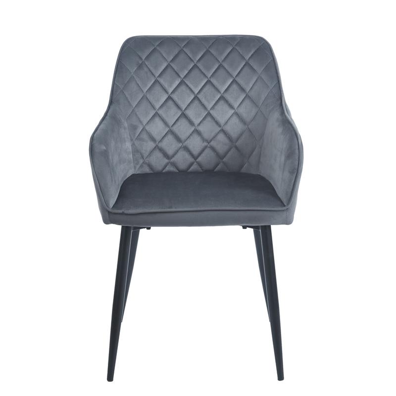 SIENA GREY VELVET ΥΦΑΣΜΑ ΠΟΛΥΘΡΟΝΑ ΜΕΤΑΛΛΙΚΗ 54X58X82εκ.