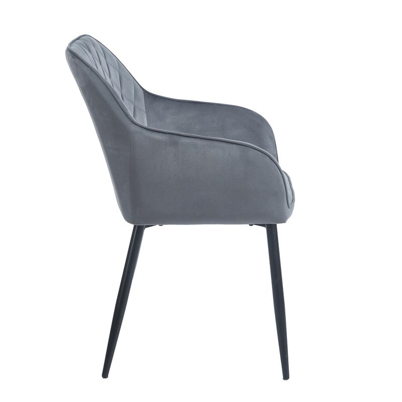 SIENA GREY VELVET ΥΦΑΣΜΑ ΠΟΛΥΘΡΟΝΑ ΜΕΤΑΛΛΙΚΗ 54X58X82εκ.