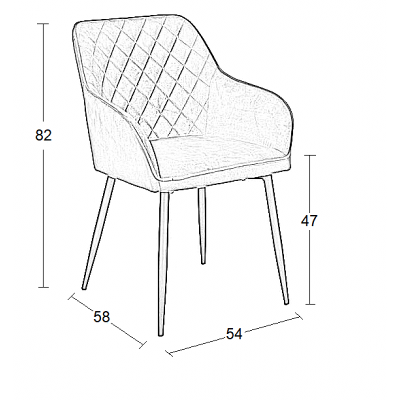 SIENA GREY VELVET ΥΦΑΣΜΑ ΠΟΛΥΘΡΟΝΑ ΜΕΤΑΛΛΙΚΗ 54X58X82εκ.
