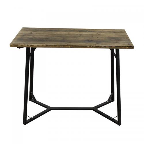 BISTRO ΤΡΑΠΕΖΙ BAR 120X65X98εκ. ΜΑΥΡΟ ΜΕΤΑΛΛΟ-ΞΥΛΟ