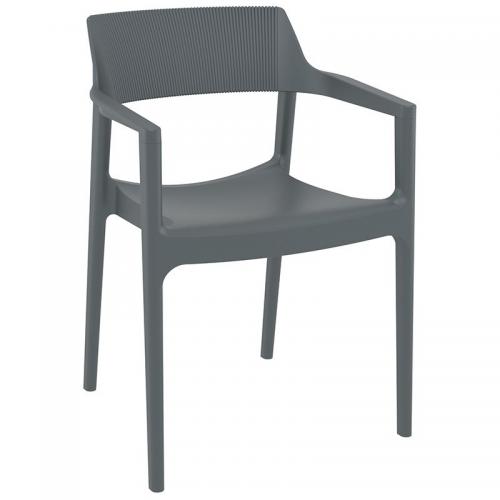 TULUM DARK GREY ΠΟΛΥΘΡΟΝΑ ΠΟΛ/ΝΙΟΥ 55X52X79εκ.