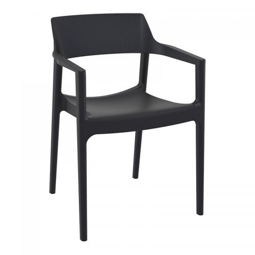 TULUM BLACK ΠΟΛΥΘΡΟΝΑ ΠΟΛ/ΝΙΟΥ 55X52X79εκ.