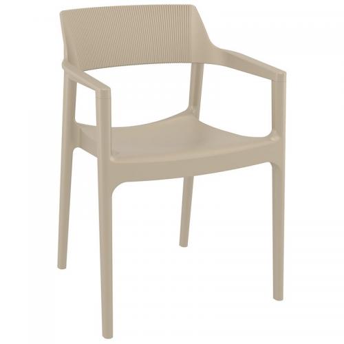 TULUM TAUPE ΠΟΛΥΘΡΟΝΑ ΠΟΛ/ΝΙΟΥ 55X52X79εκ.
