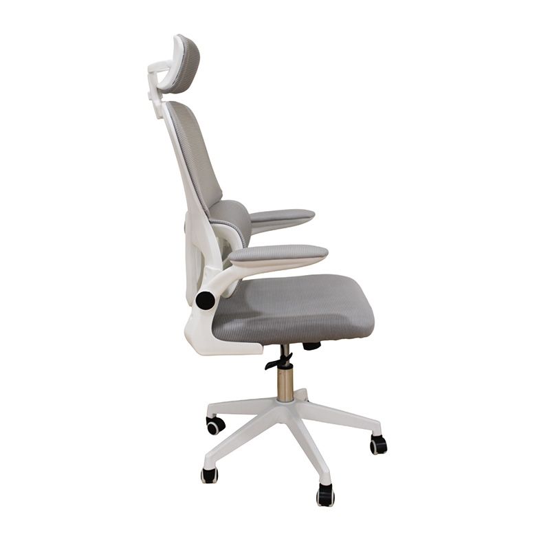 A9935 WHITE/GREY MESH ΚΑΡΕΚΛΑ ΓΡΑΦΕΙΟΥ 62Χ64Χ42-114/52-125εκ.