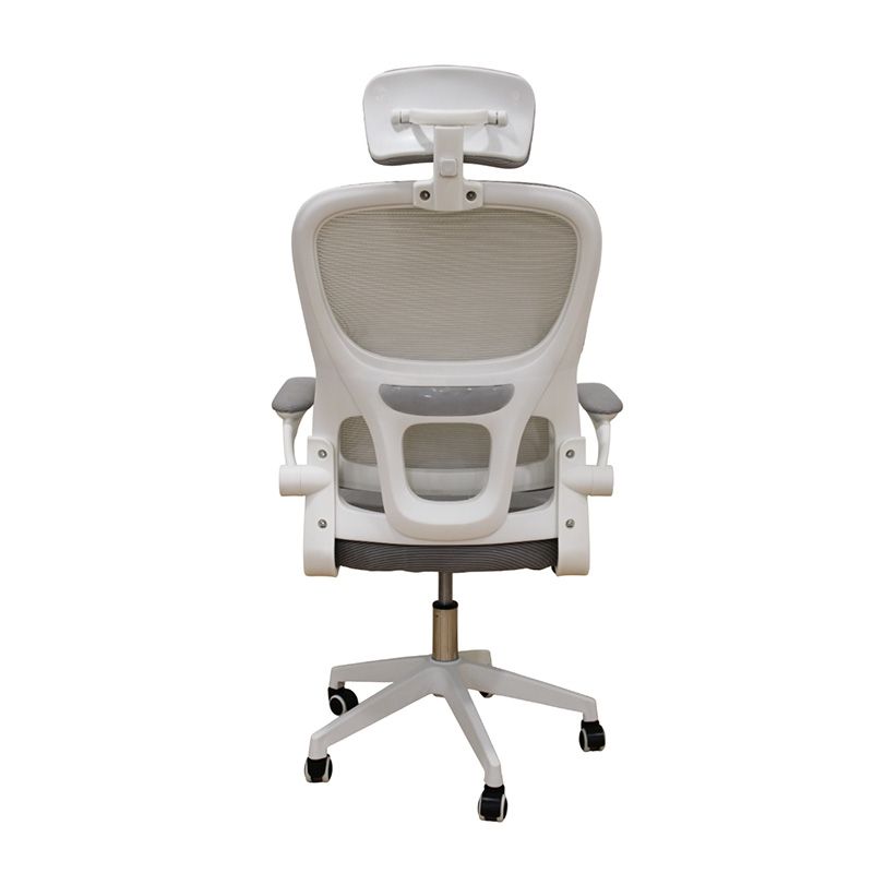 A9935 WHITE/GREY MESH ΚΑΡΕΚΛΑ ΓΡΑΦΕΙΟΥ 62Χ64Χ42-114/52-125εκ.