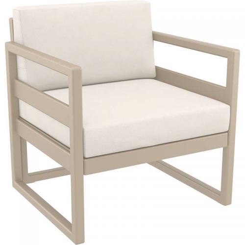 MYKONOS ΠΟΛΥΘΡΟΝΑ TAUPE ΜΕ ΜΑΞ. 73X72X75εκ. ΠΟΛ/ΝΙΟΥ