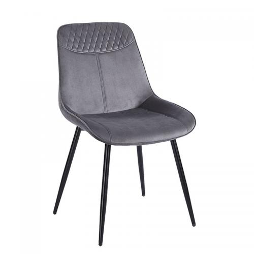 TEREA GREY VELVET ΥΦΑΣΜΑ ΚΑΡΕΚΛΑ ΜΕΤΑΛΛΙΚΗ 51X58X87εκ.