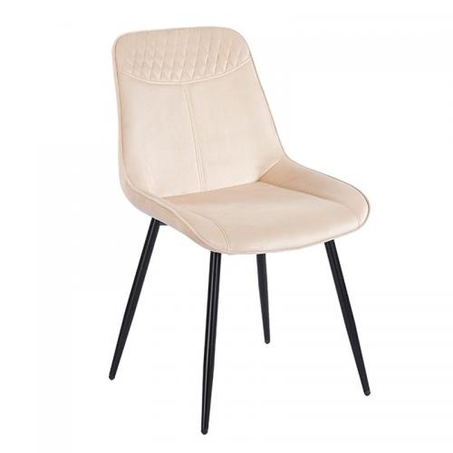 TEREA BEIGE VELVET ΥΦΑΣΜΑ ΚΑΡΕΚΛΑ ΜΕΤΑΛΛΙΚΗ 51X58X87εκ.