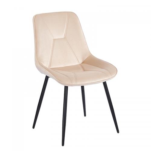 SILVIA BEIGE VELVET ΥΦΑΣΜΑ ΚΑΡΕΚΛΑ ΜΕΤΑΛΛΙΚΗ 51X58X87εκ.