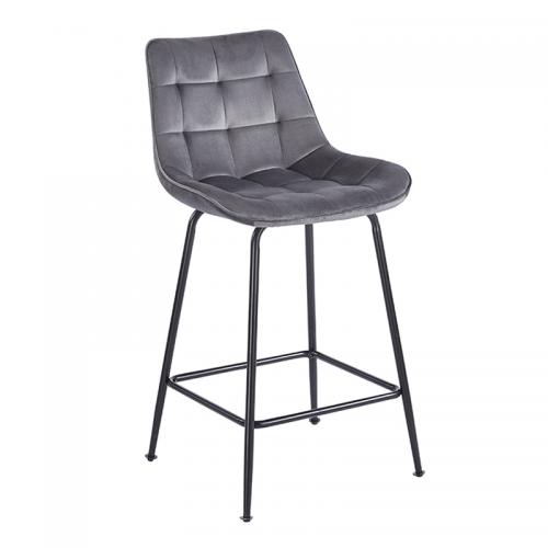 ERMINA GREY VELVET ΥΦΑΣΜΑ 64εκ. ΣΚΑΜΠΟ ΜΕΤΑΛΛΙΚΟ 49X50X64-94εκ.