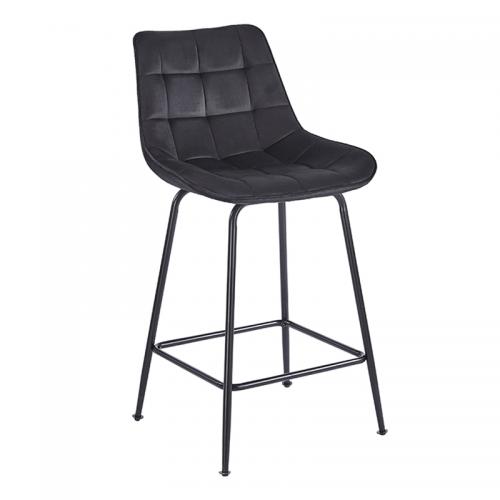 ERMINA BLACK VELVET ΥΦΑΣΜΑ 64εκ. ΣΚΑΜΠΟ ΜΕΤΑΛΛΙΚΟ 49X50X64-94εκ.