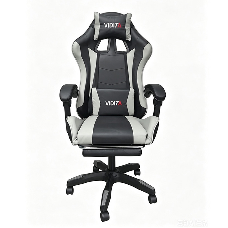 A6060 ΜΑΥΡΟ/ΓΚΡΙ ΠΟΛΥΘΡΟΝΑ GAMING/ΜΕ ΥΠΟΠΟΔΙΟ 64X62X113-121εκ.